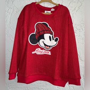 Disney Red Mickey Mouse Knit Pullover (NWT)